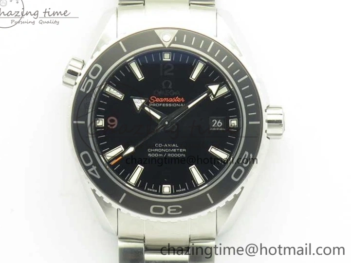 0208 EyeCatching Planet Ocean Professional Ceramic Bezel 45.5mm 1:1 VSF Best Edition Silver Markers on SS Bracelet A8500 Super Clone 8050